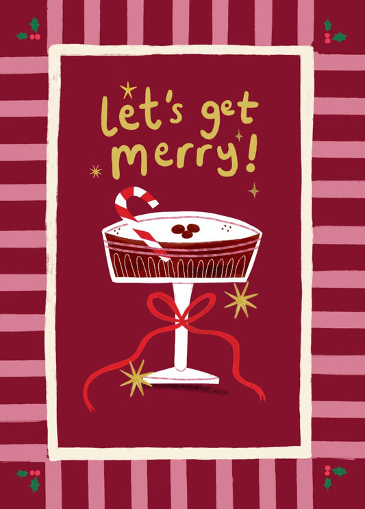 Let’s Get Merry Card Red