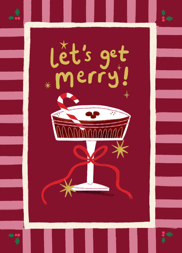 Let’s Get Merry Card Red