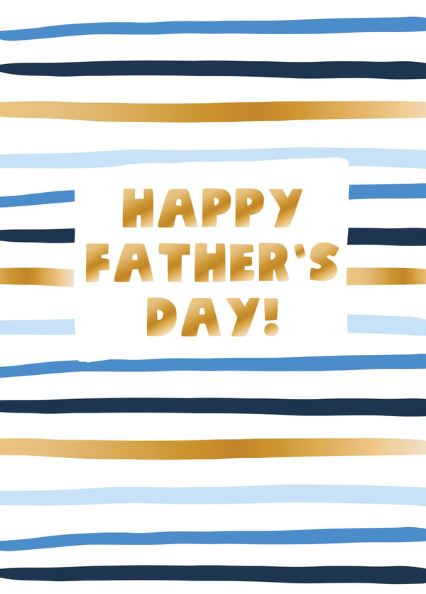 Happy Father's Day Stripe Type Card