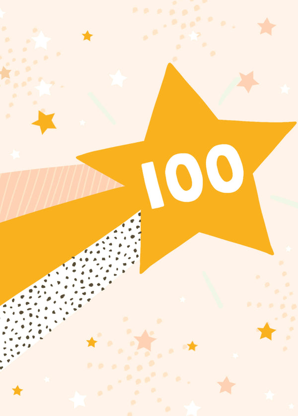 Shooting Star 100th Birthday Card