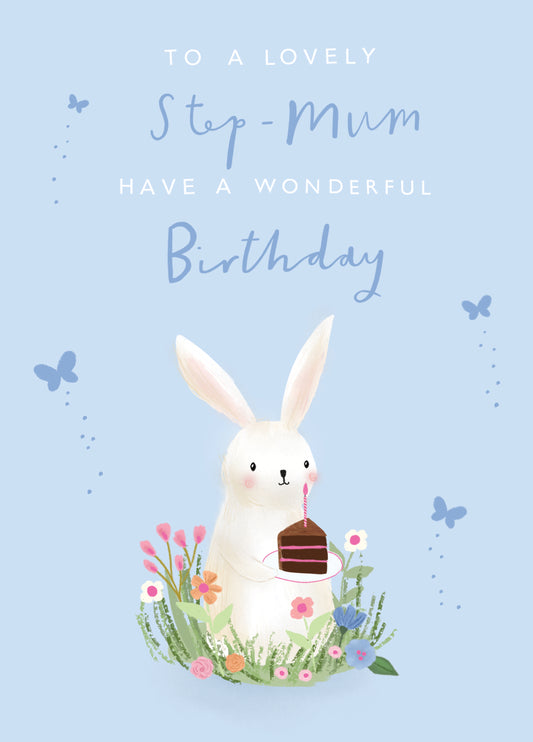 Step-Mum Bunny Birthday Card