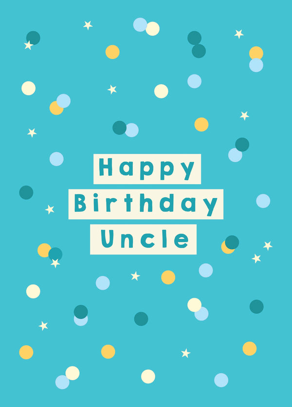Uncle Spots And Stars Birthday Card