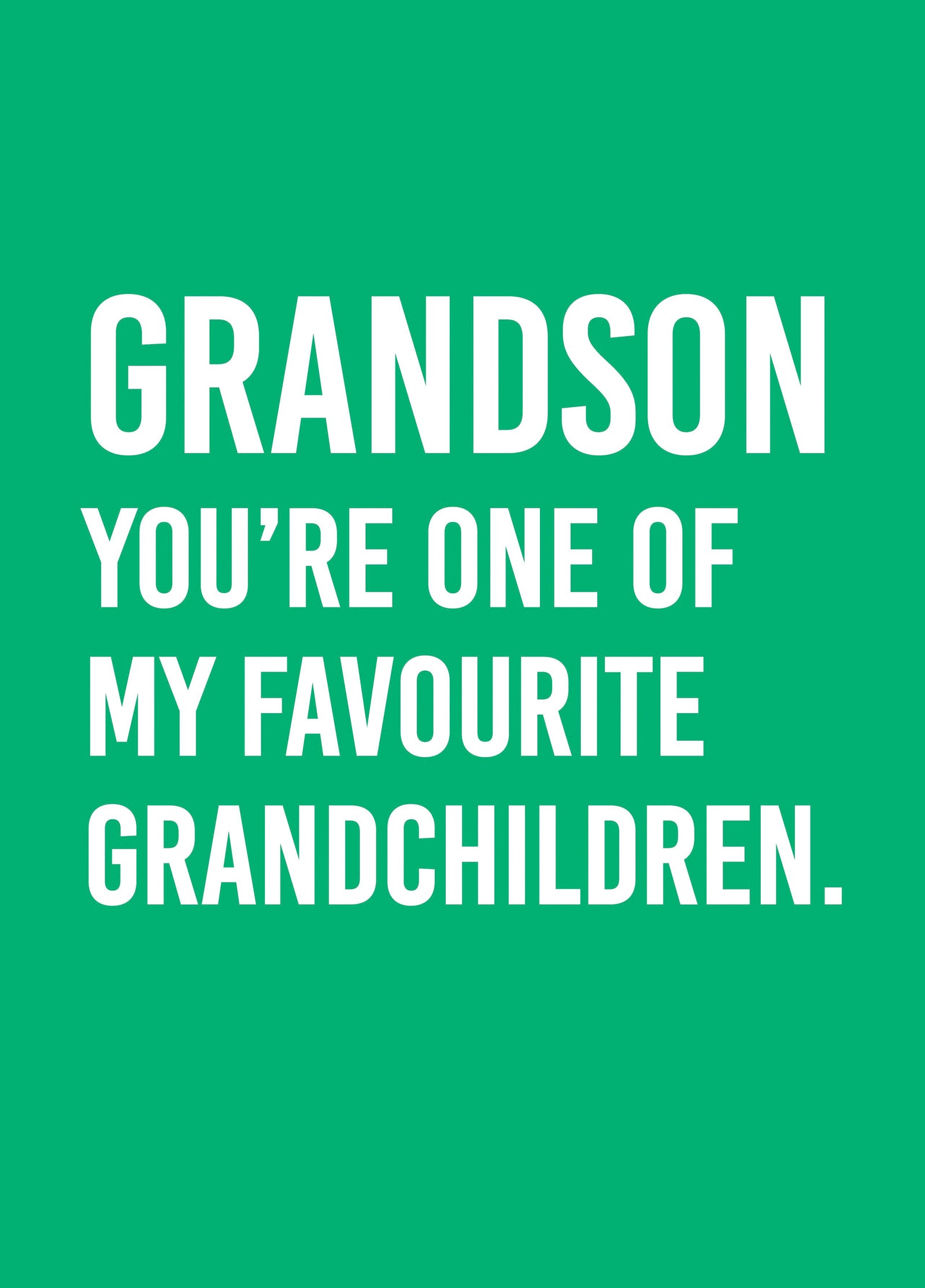 Grandson My Favourite Birthday Card