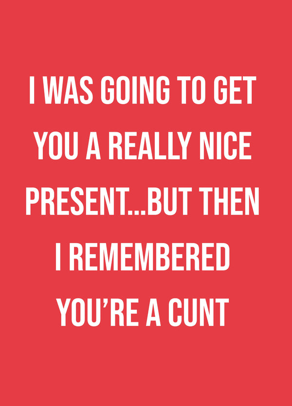 Really Nice Present Christmas Card