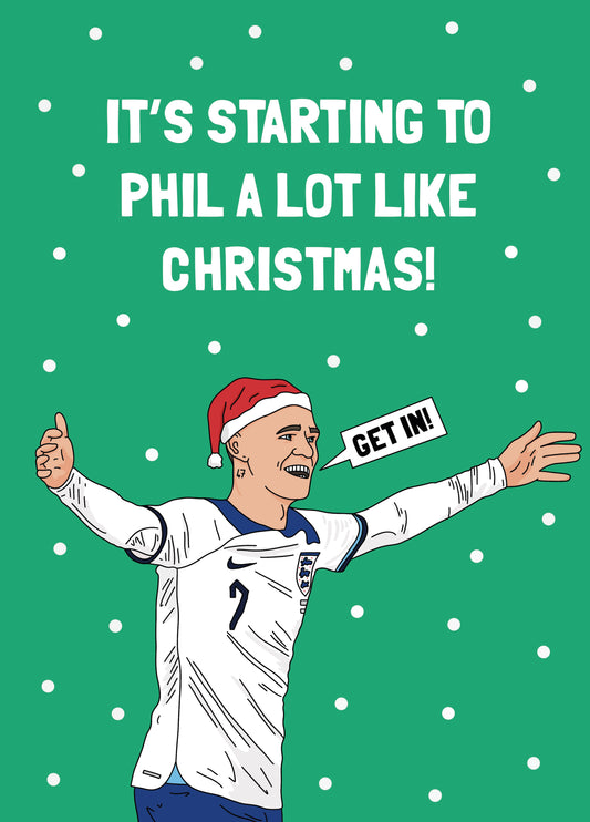 Phil Foden Football Christmas Card