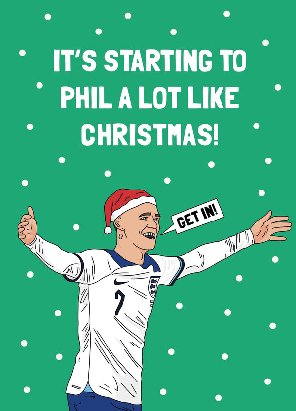 Phil Foden Football Christmas Card