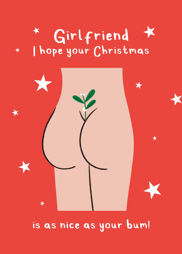 Girlfriend Nice Bum Christmas Card