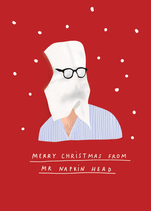 Mr Napkin Head Christmas Card