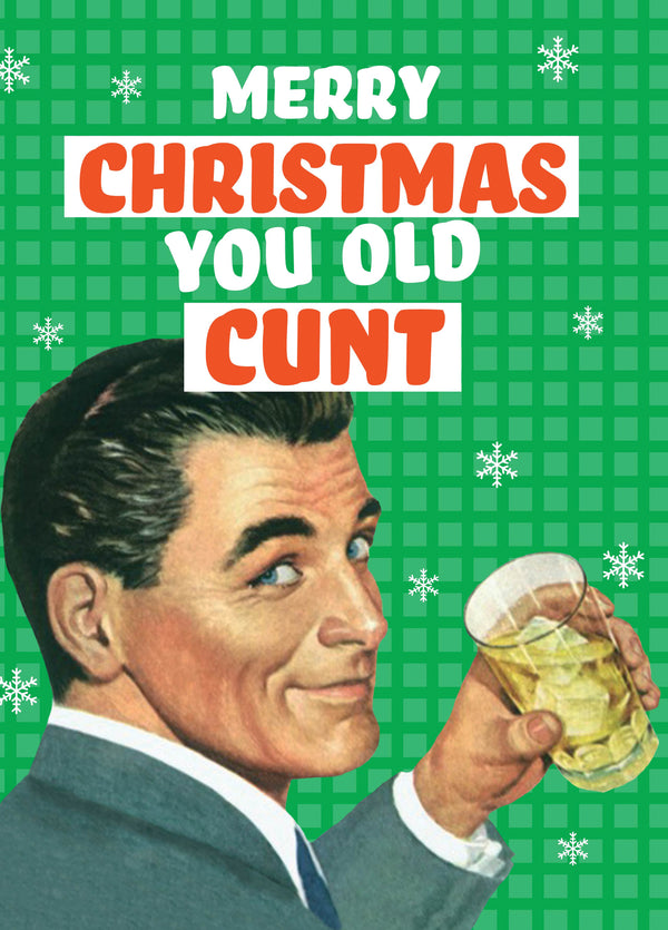 Old Cunt Retro Christmas Card