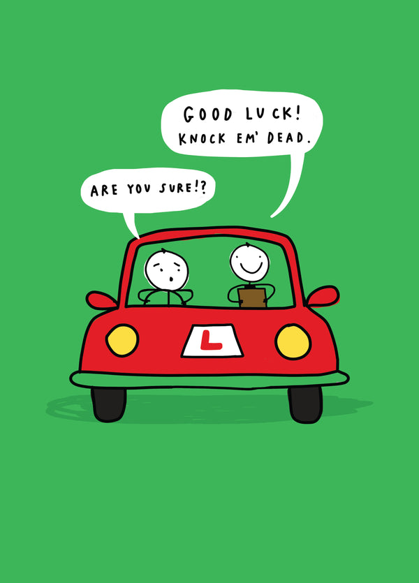 Knock Em Dead Good Luck Card