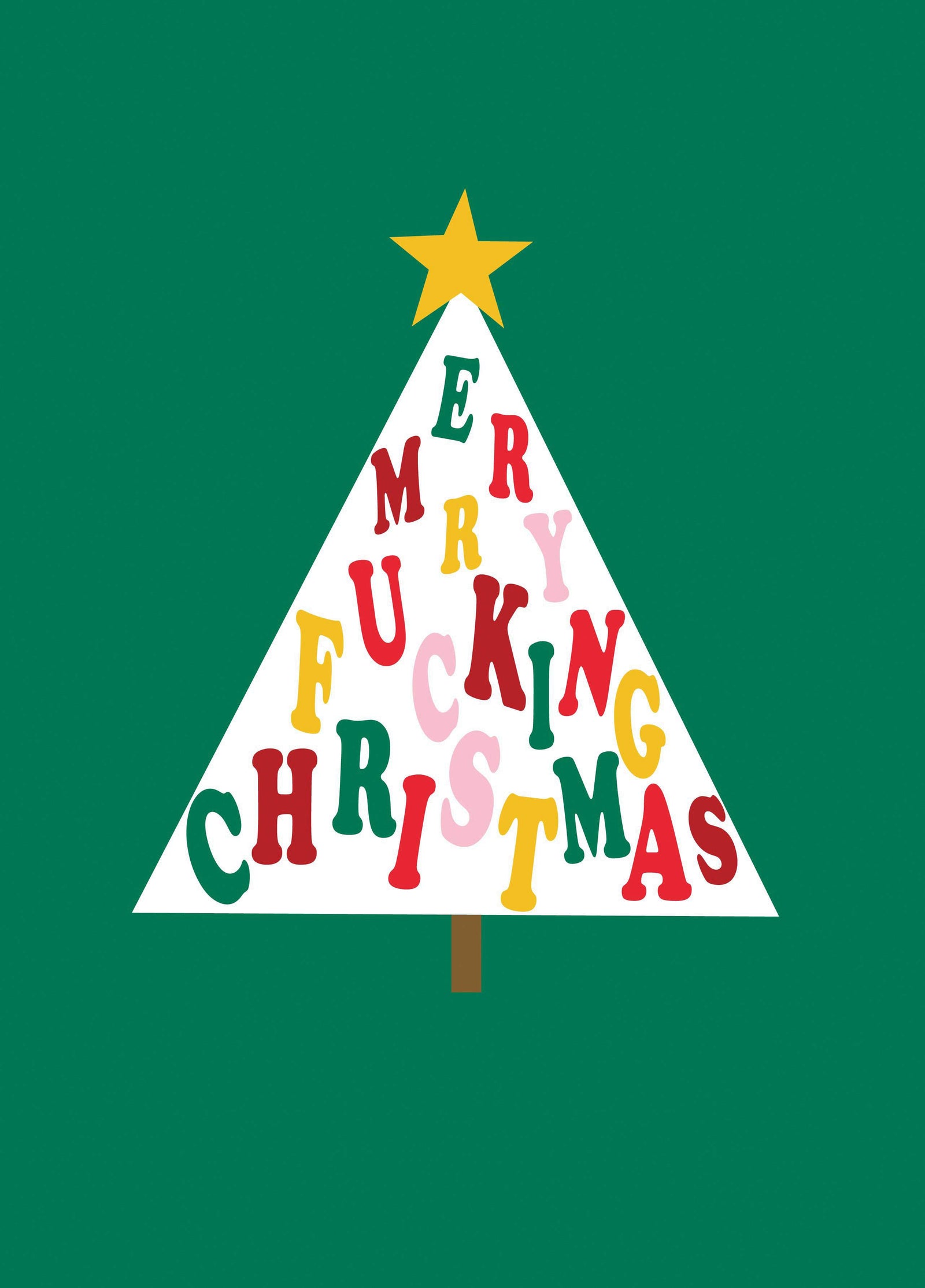 Merry Fucking Christmas Tree Card