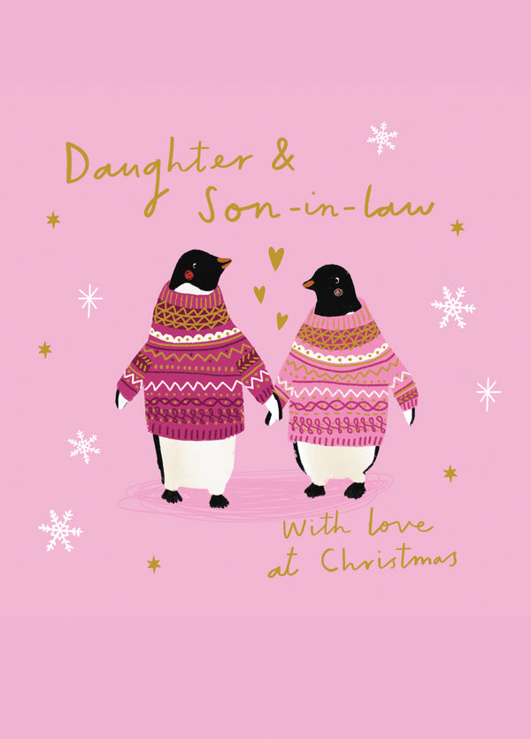 Daughter And SIL Penguin Christmas Card