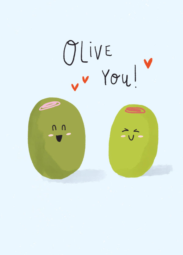 Olive You Valentine's Card