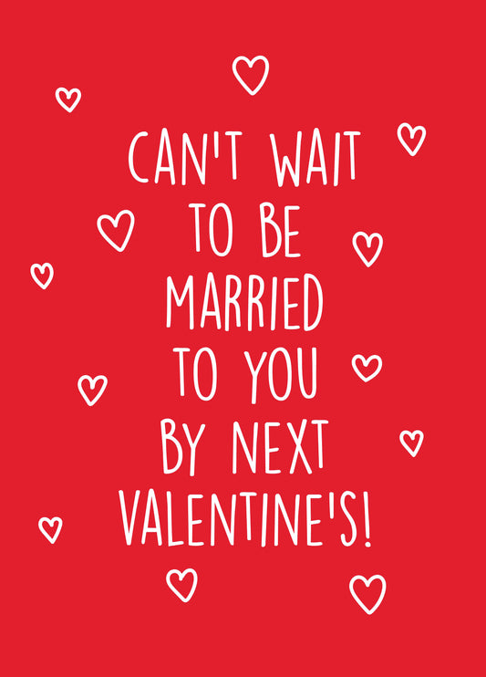 Married By Next Valentine's Card