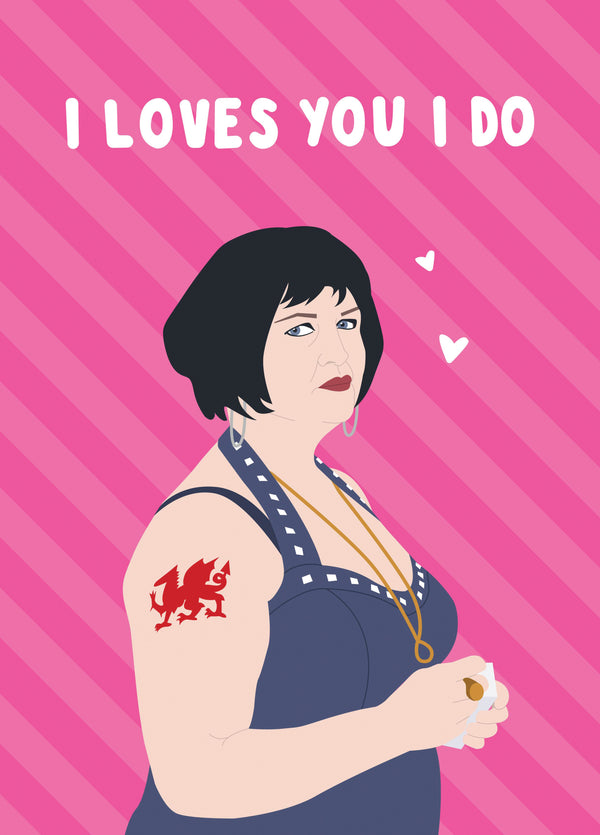 I Loves You Nessa Valentine's Card