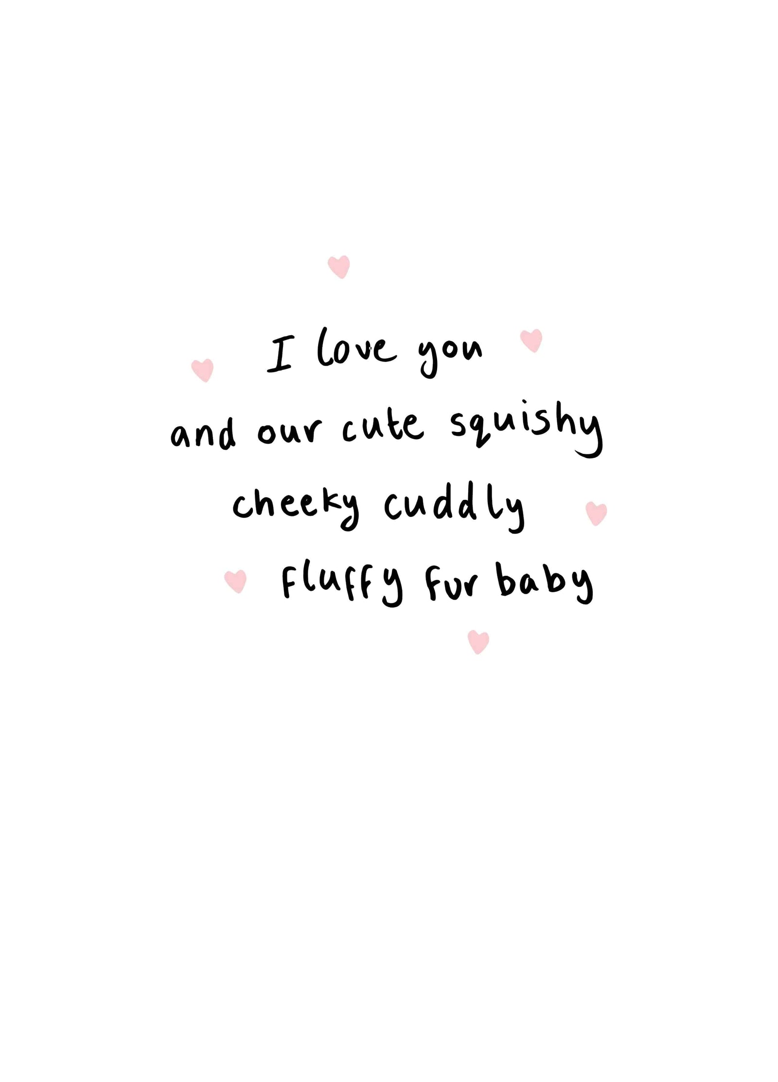 Fluffy Fur Baby Valentine's Card