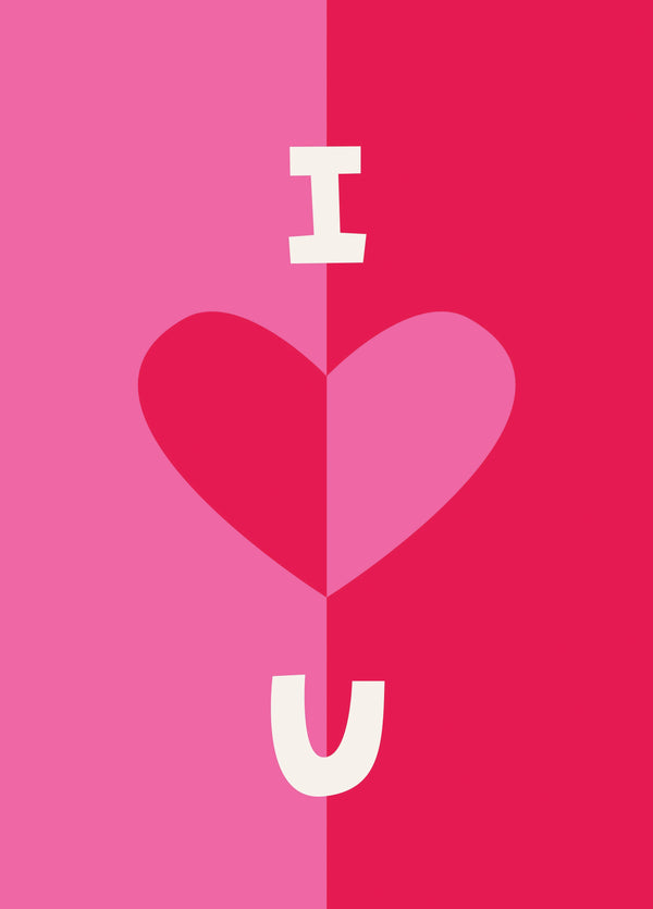 I Heart U Valentine's Card