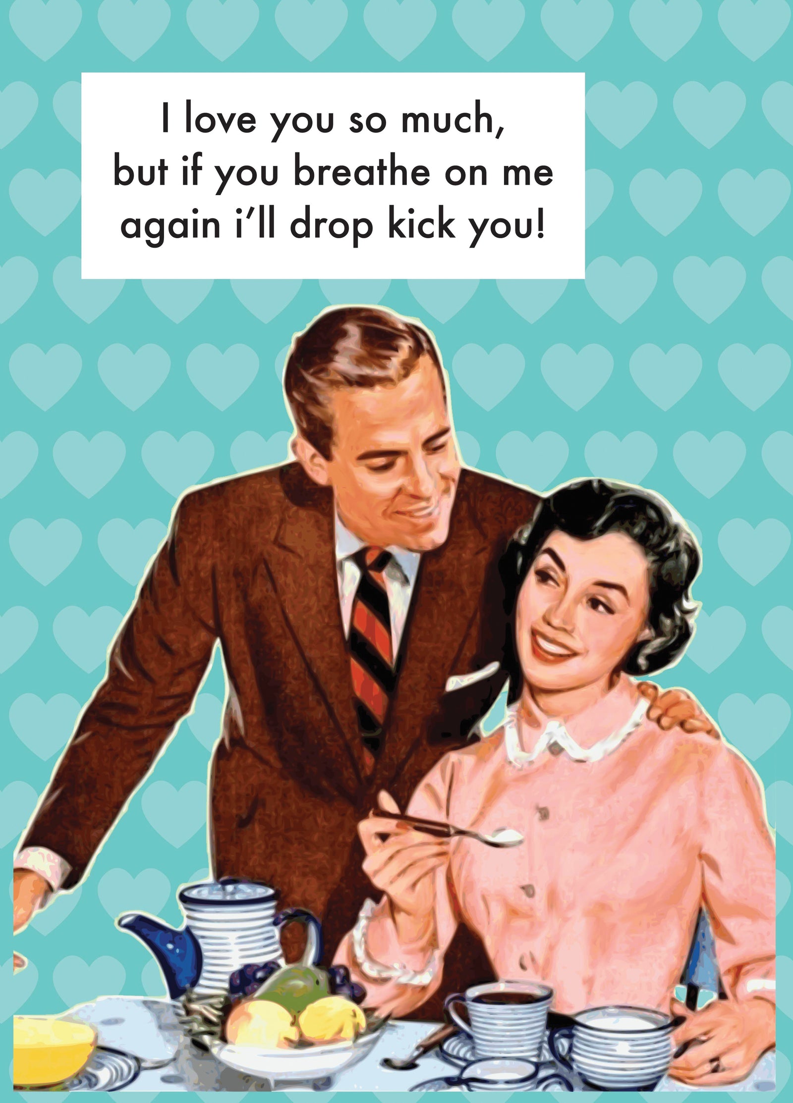 Drop Kick You Retro Valentine's Card