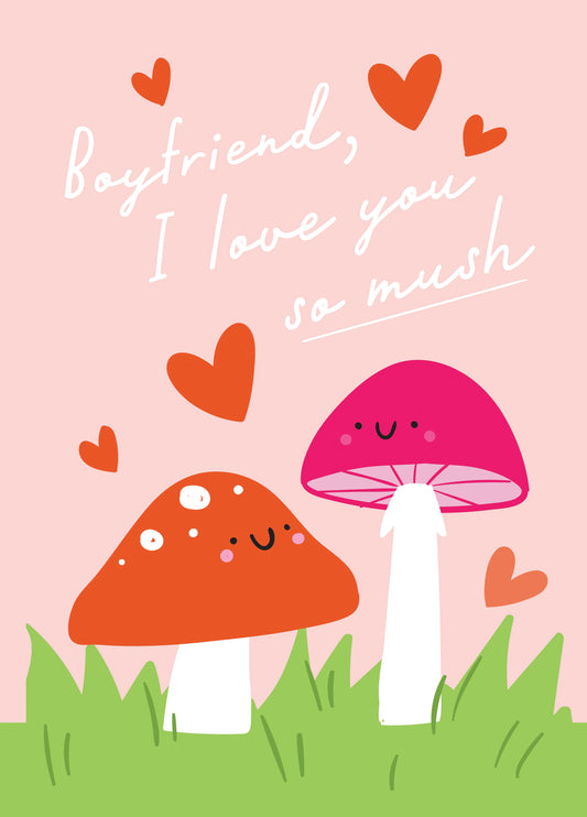 Boyfriend Love You So Mush Valentine's Card