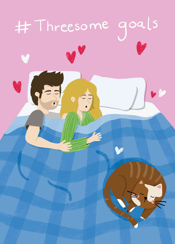 Threesome Goals Valentine's Card