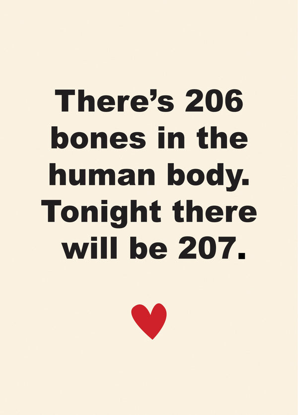 207 Bones Tonight Valentine's Card