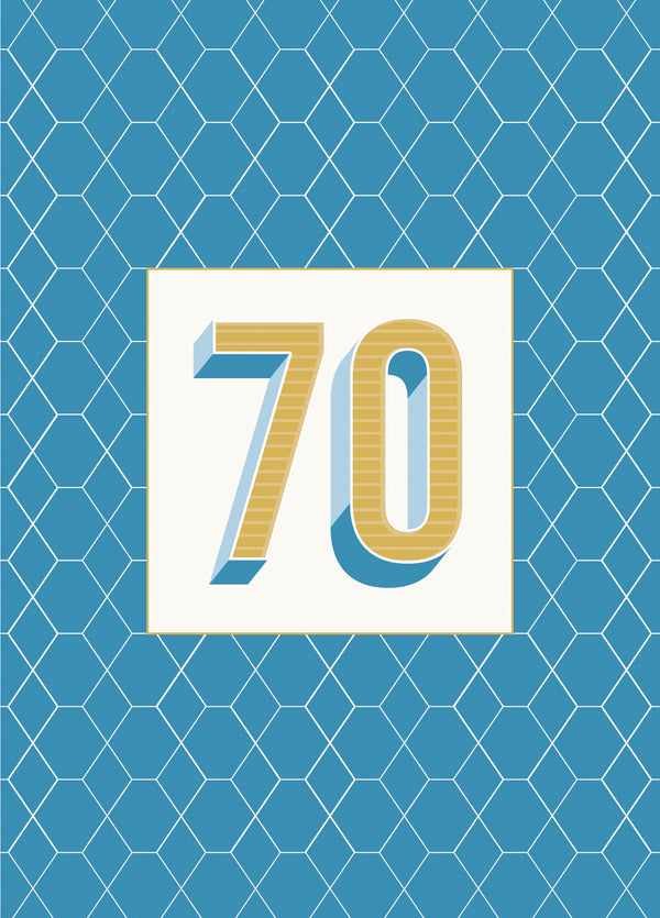 Geometric Pattern 70th Birthday Card