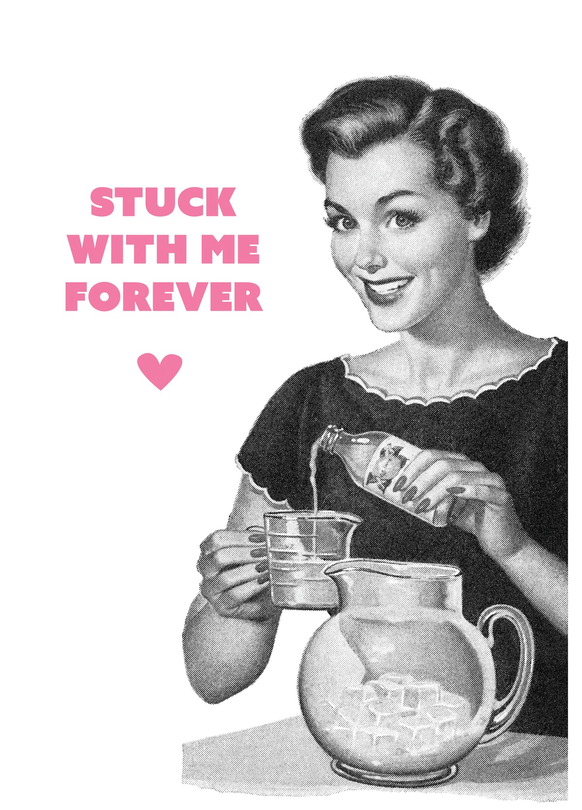Stuck With Me Retro Mother's Day Card