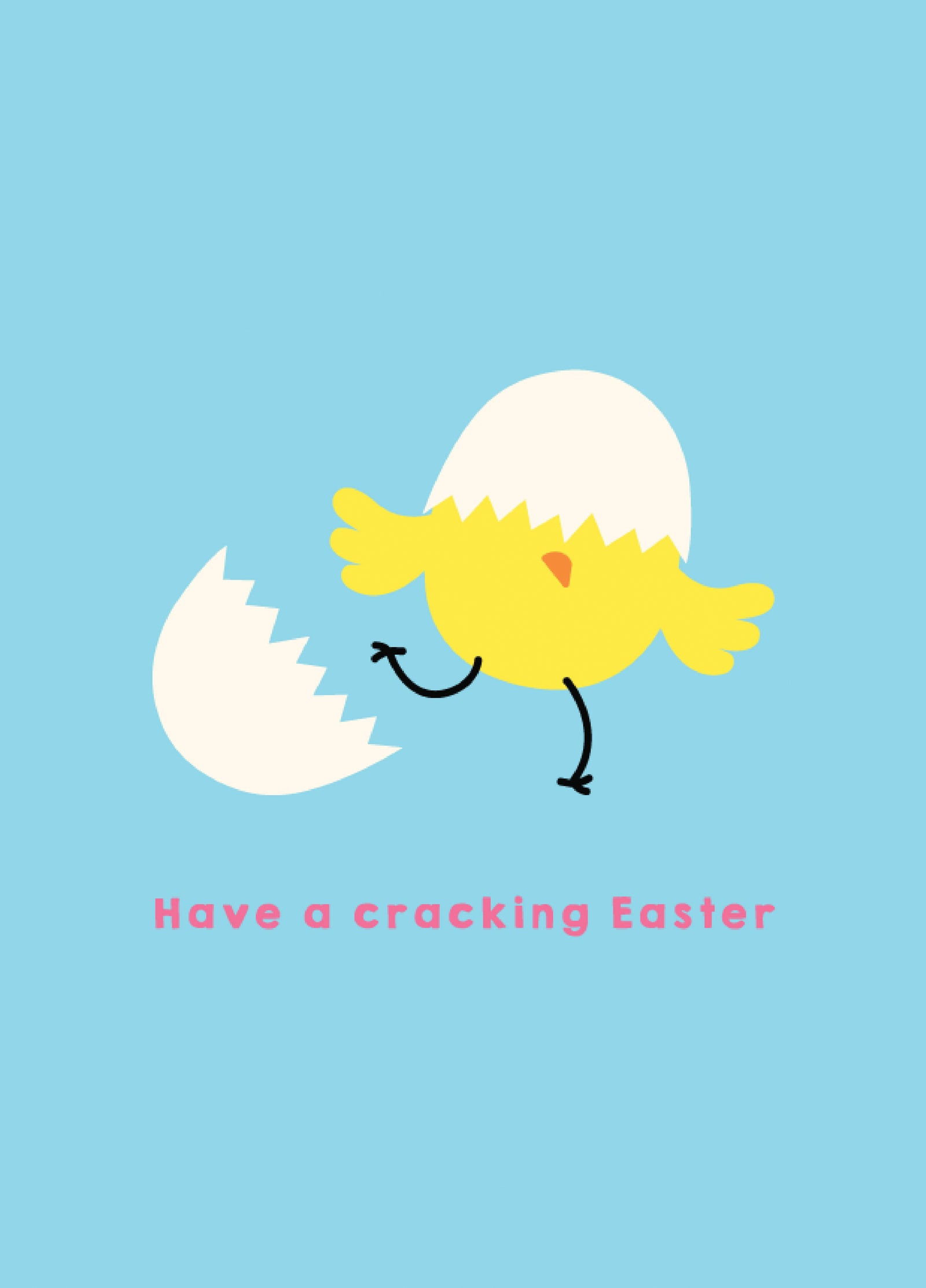 Cracking Easter Egg Chick Card