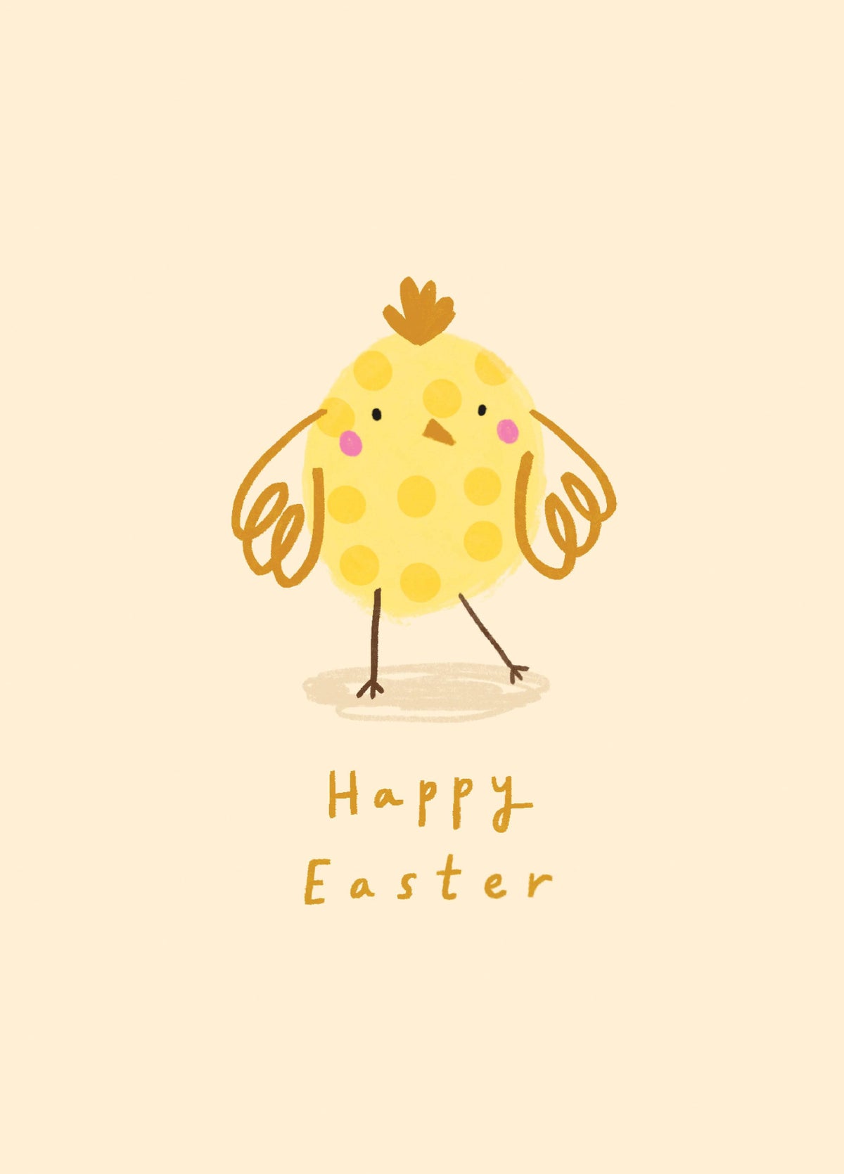 Spotty Chick Easter Card