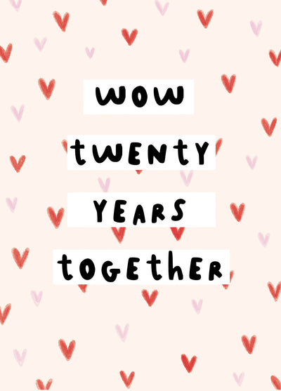 Wow 20 Years Anniversary Card