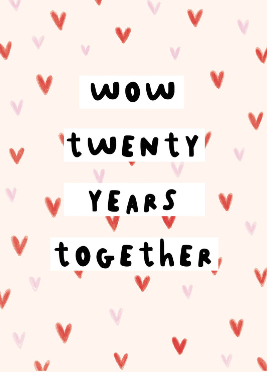 Wow 20 Years Anniversary Card