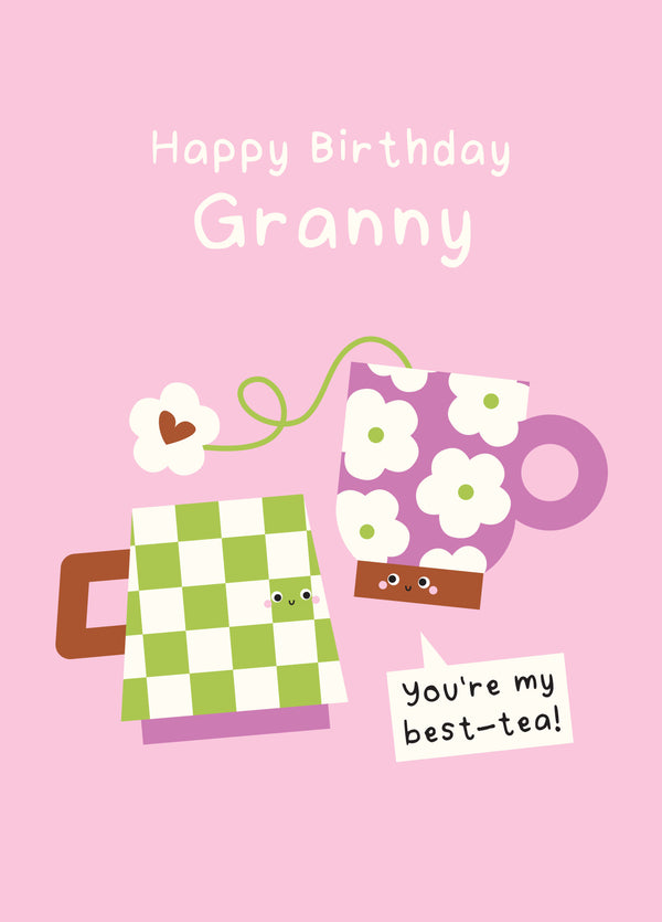 Granny Best-Tea Birthday Card