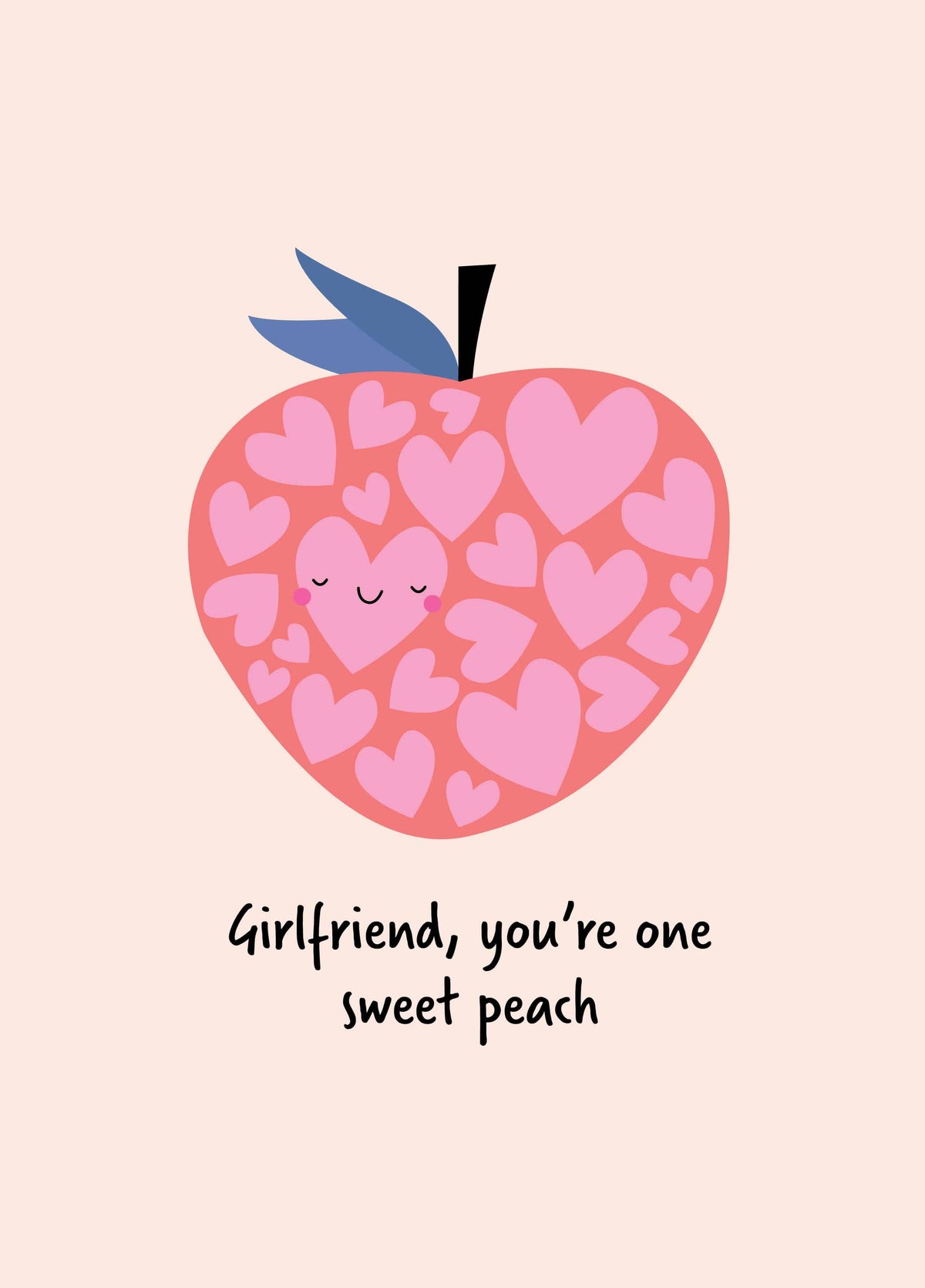 Girlfriend One Sweet Peach Card