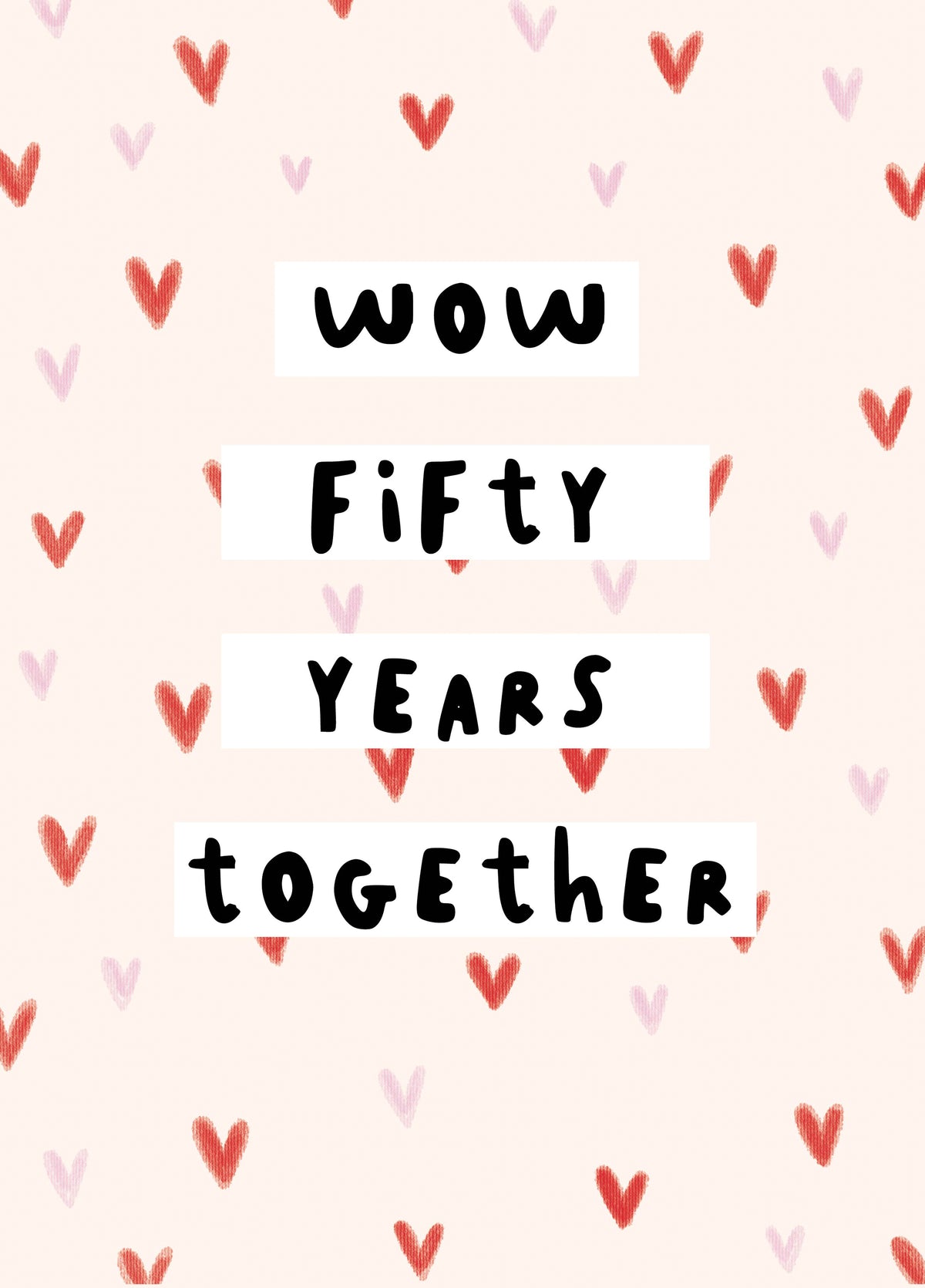 Wow 50 Years Anniversary Card