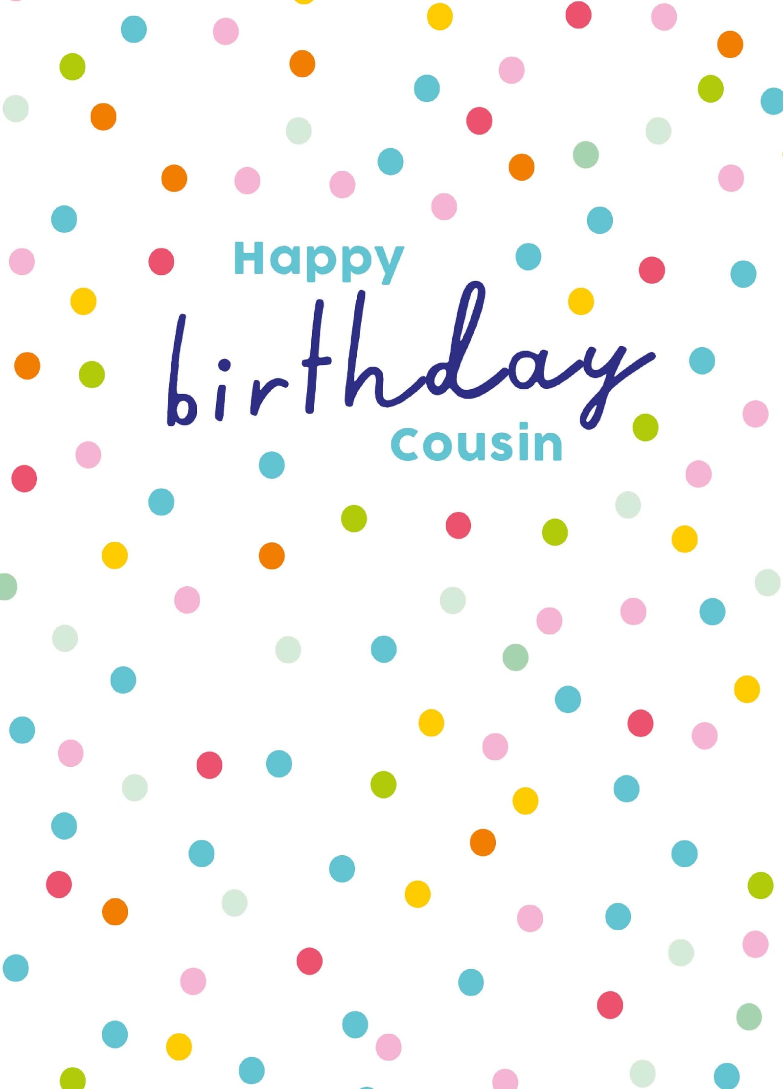 Cousin Polkadot Birthday Card