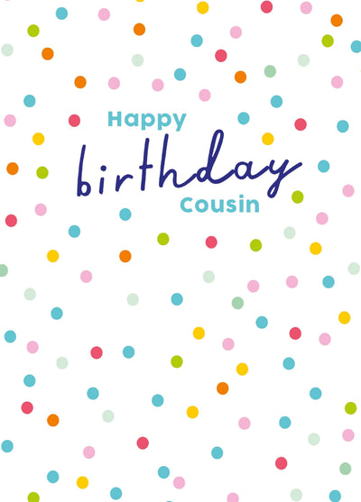 Cousin Polkadot Birthday Card