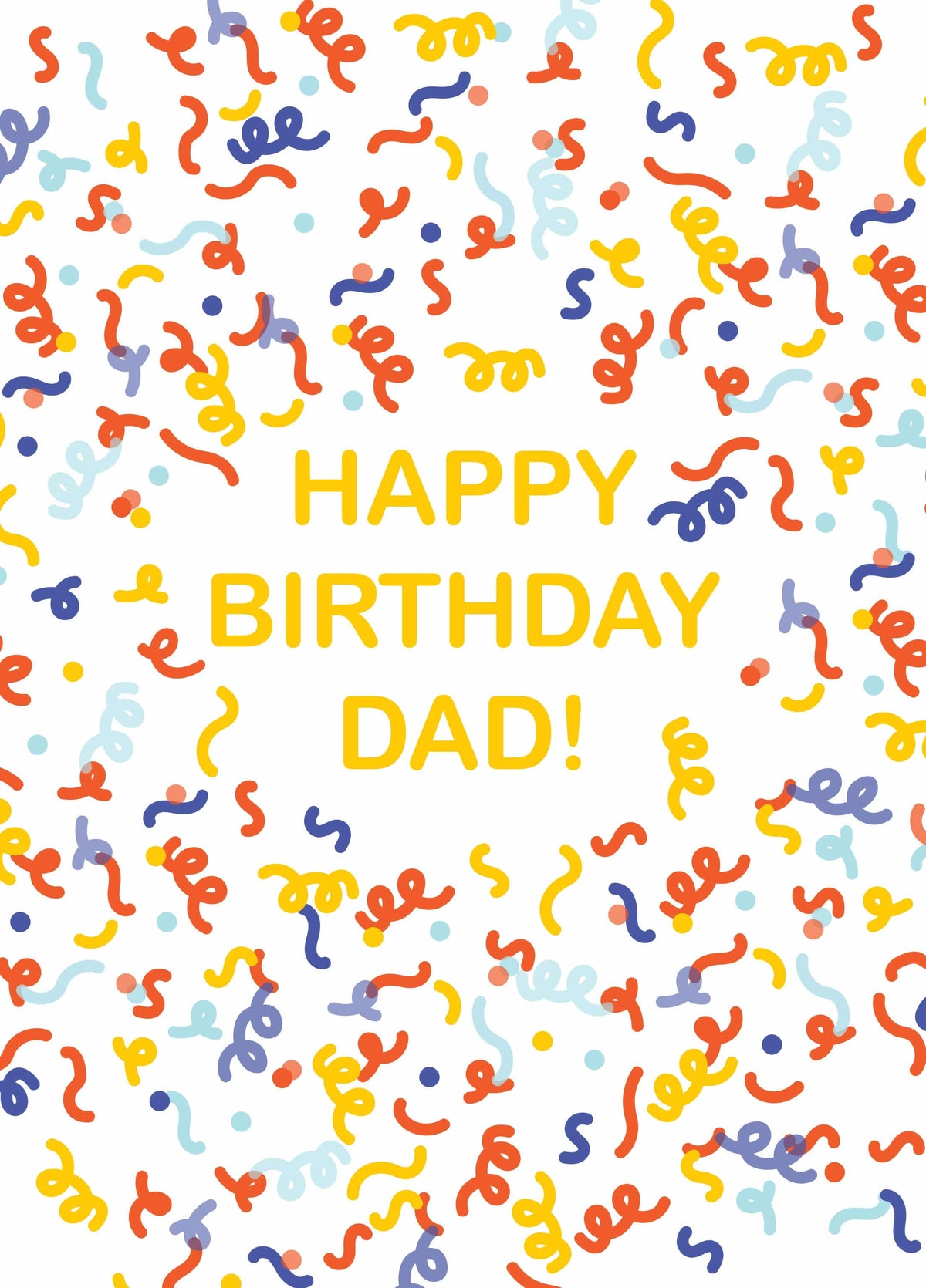 Dad Confetti Birthday Card