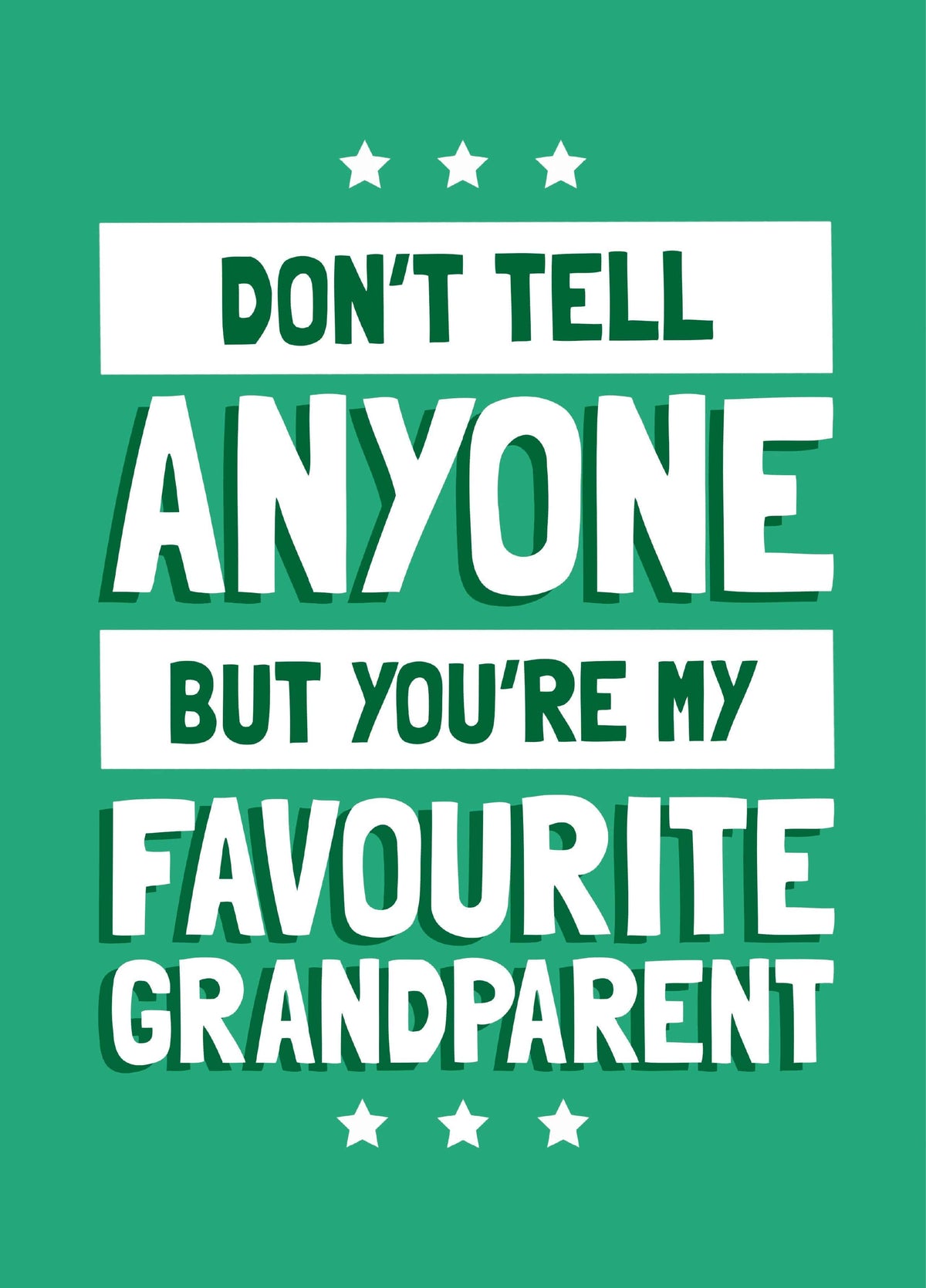 Don't Tell Favourite Grandparent Card