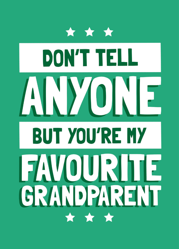 Don't Tell Favourite Grandparent Card