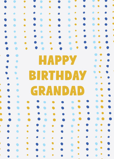 Grandad Spot Pattern Birthday Card