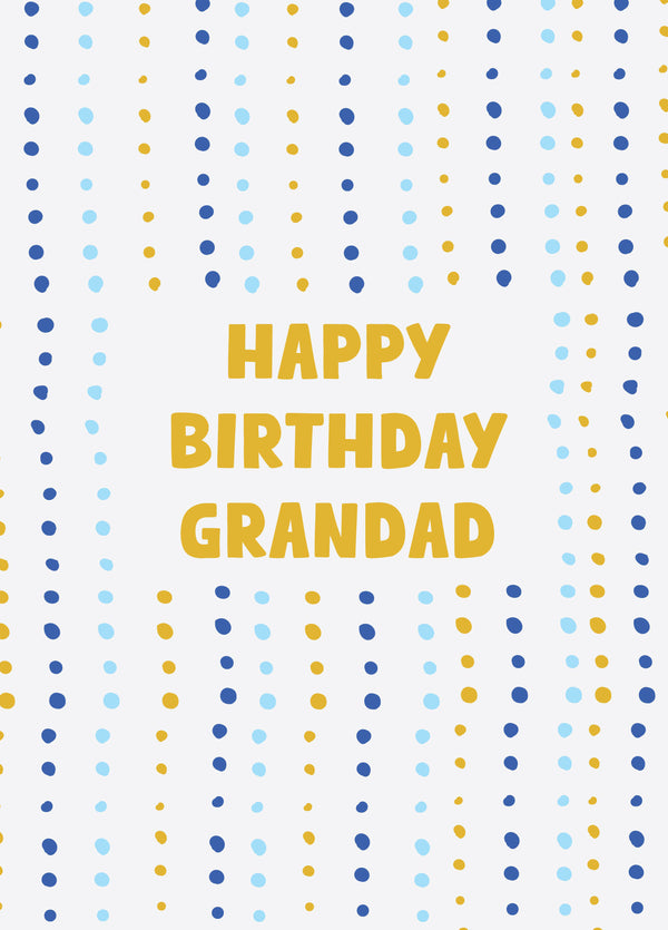 Grandad Spot Pattern Birthday Card