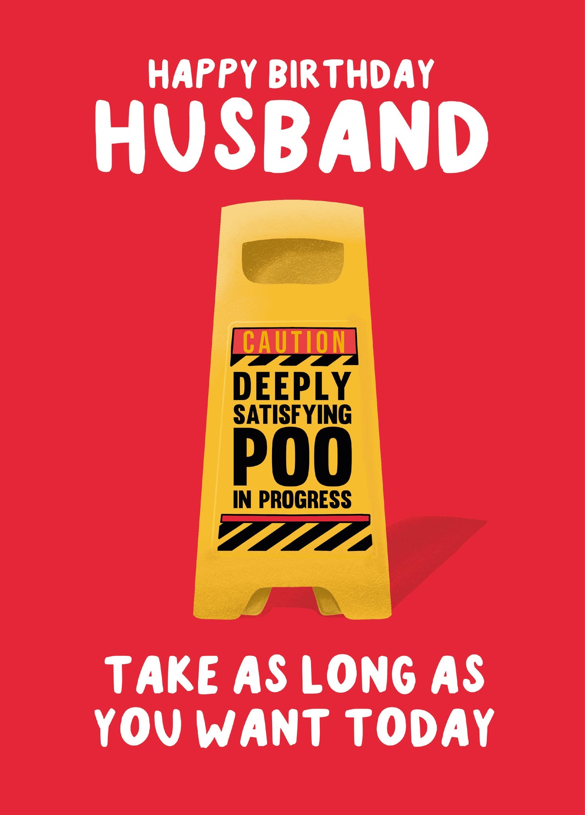 Husband Poo In Progress Birthday Card