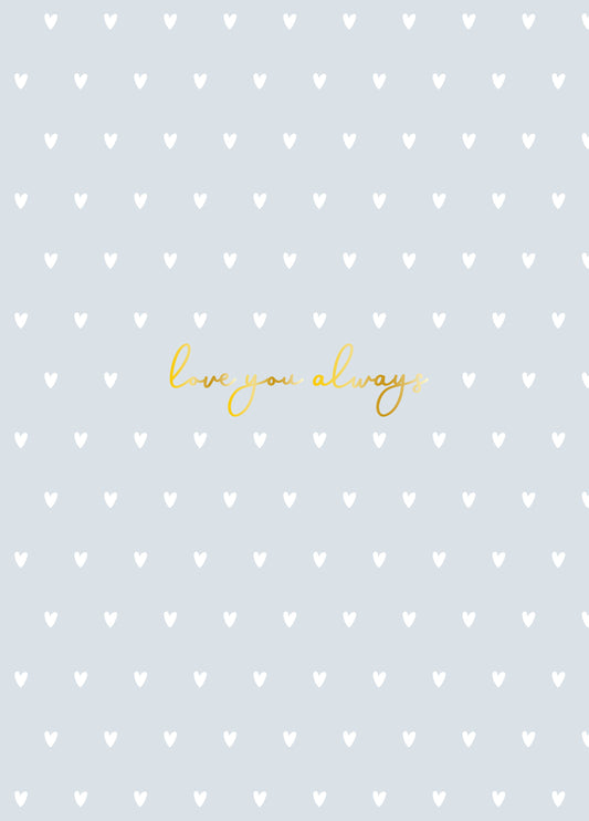 Love You Always Hearts Type Card