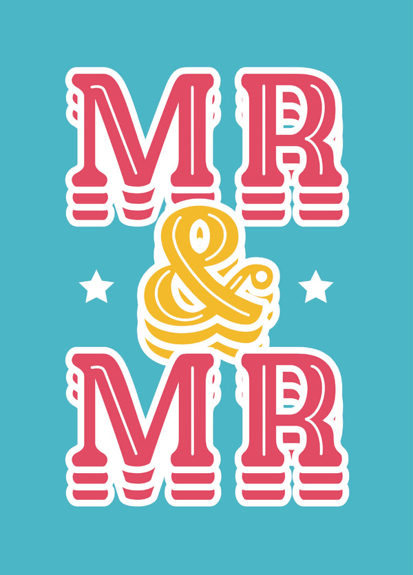 Mr And Mr Type Wedding Card