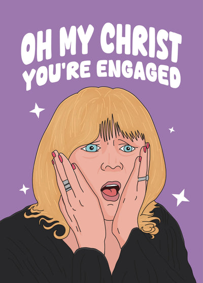 Pam Oh My Christ Engagement Card