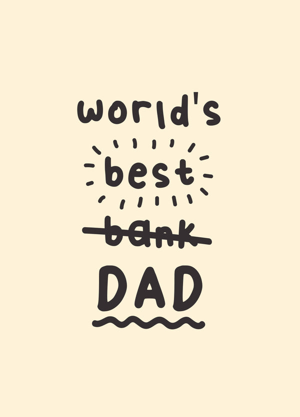World's Best Bank Father's Day Card