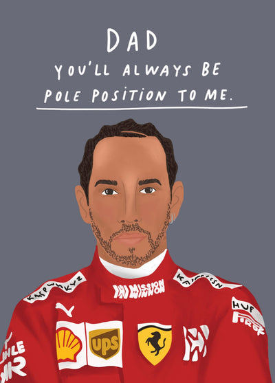 Lewis Hamilton Pole Position Father's Day Card