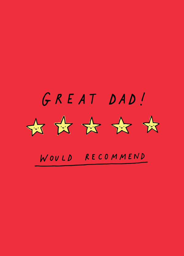 Five Star Dad Card