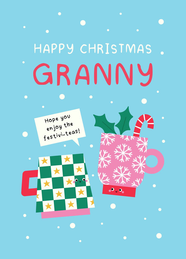 Granny Festivi-teas Christmas Card