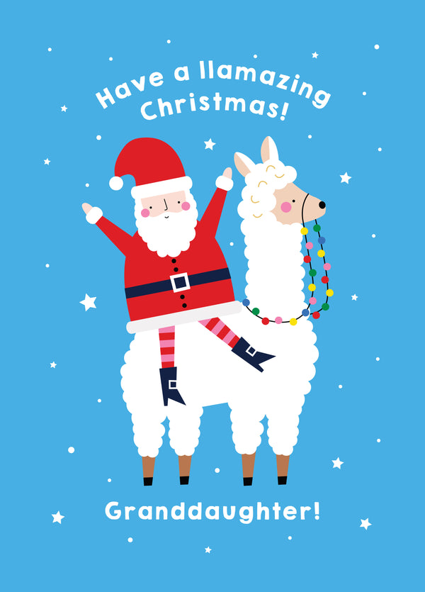 Granddaughter Llamazing Christmas Card